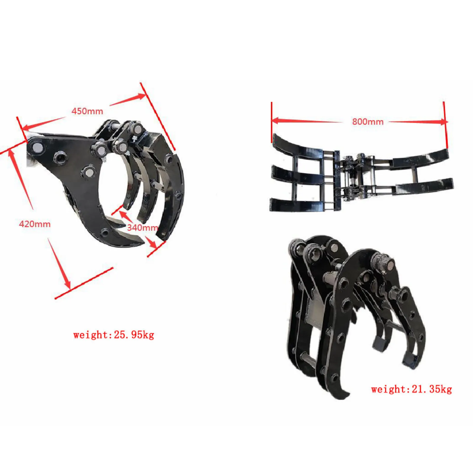 TYPHON Attachments Grapple Attachment for Mini Excavators Grabber USA