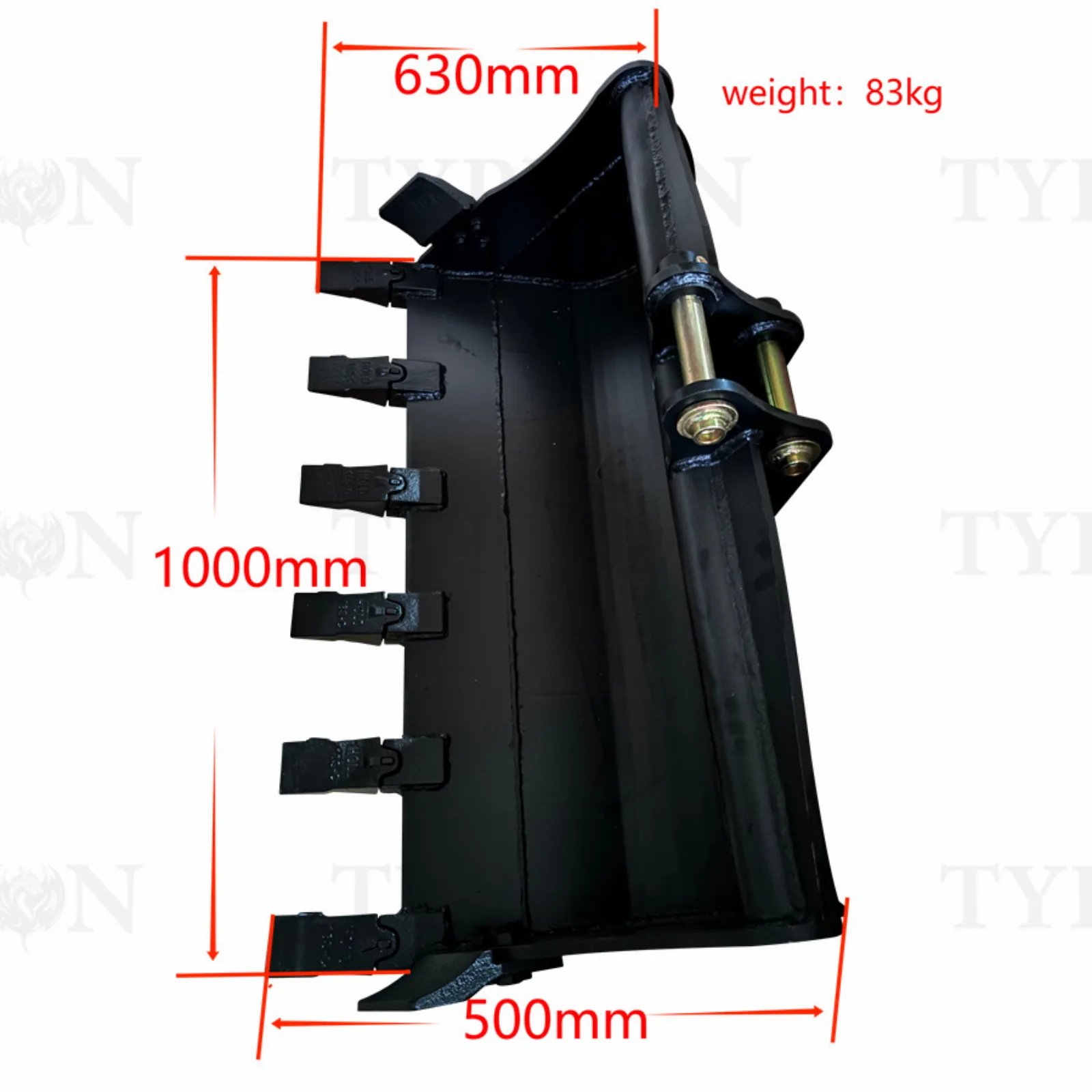 2ton Excavator Attachment 1000 mm Rock Bucket Heavy Duty Trenching Bucket 39 inch TERROR X2 PRO