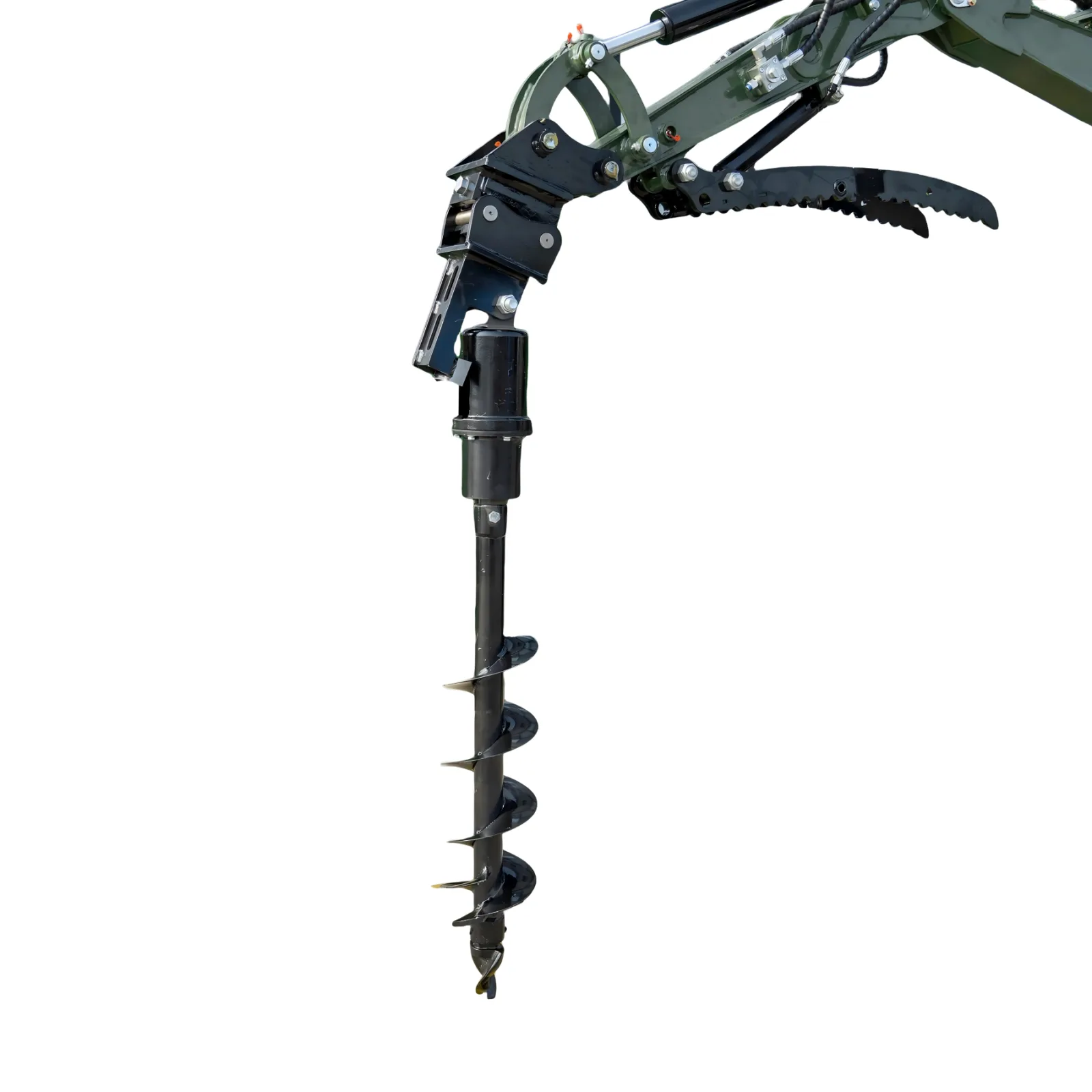 Auger Attachment 7.9in Auger Bit Earth Drilling USA for TERROR XXV and other 2.1-3 Ton Mini Excavators