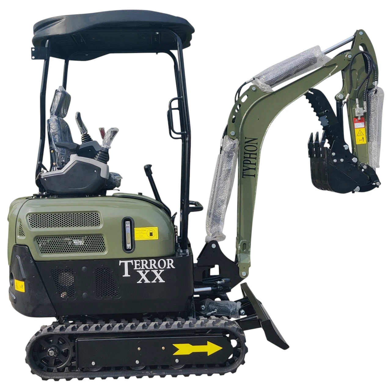2025 4,000 lb TYPHON TERROR XX Mini Excavator Rubber Track with Kubota D902 Diesel Engine USA