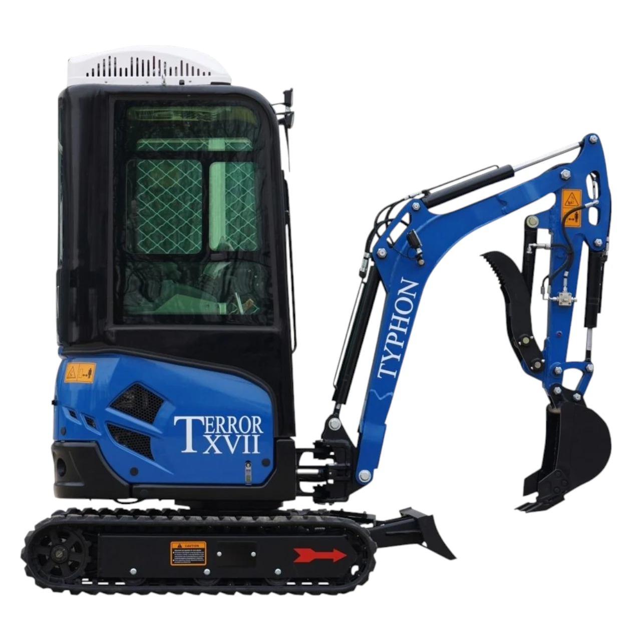 2025 4,000 lb TYPHON TERROR XVII Cabin Mini Excavator Rubber Track with Kubota D902 Diesel Engine USA