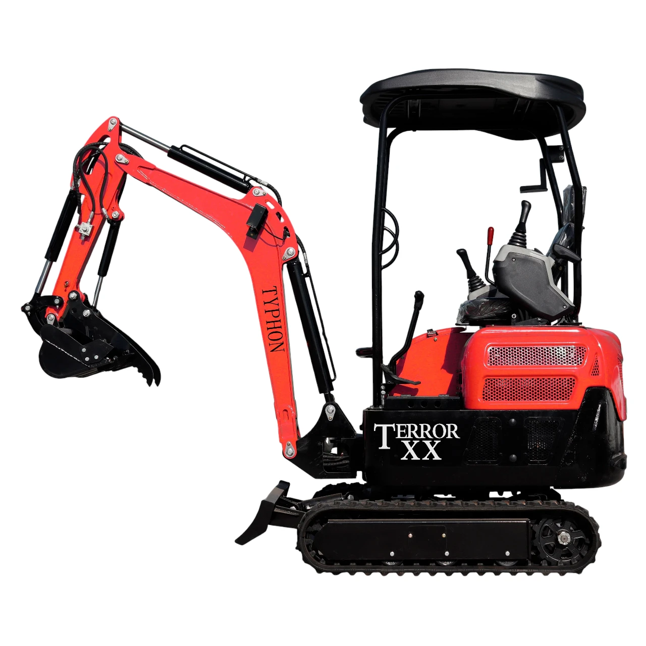 2025 4,000 lb TYPHON TERROR XX Mini Excavator Rubber Track with Kubota D902 Diesel Engine USA