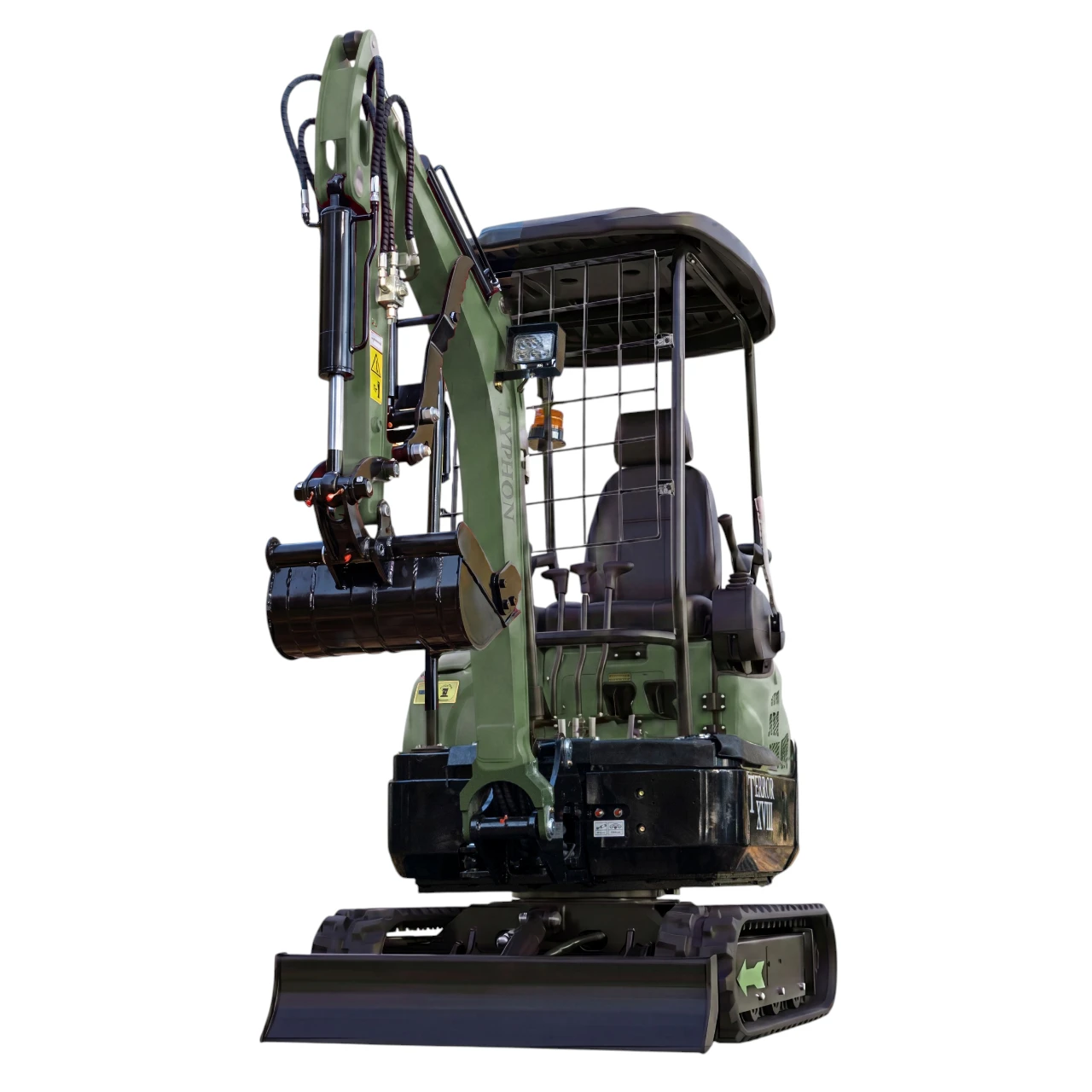 2025 4,000 lb TYPHON TERROR XVIII Mini Excavator Rubber Track with Kubota Diesel Engine USA