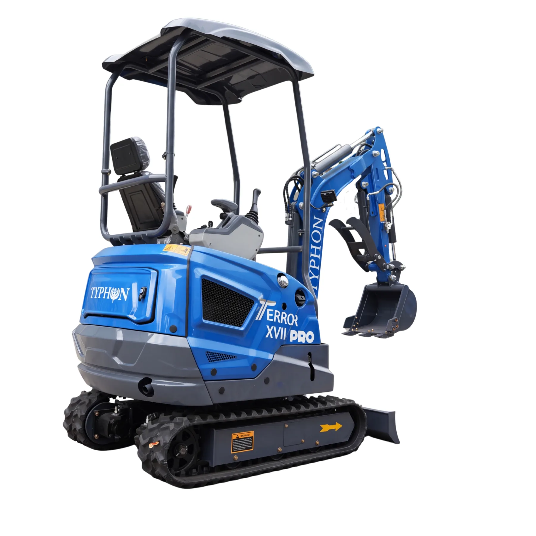 New TYPHON TERROR XVII PRO 3800 lb Mini Excavator – Kubota Diesel, Premium Hydraulics, 14kN Dig Force, Boom Swing