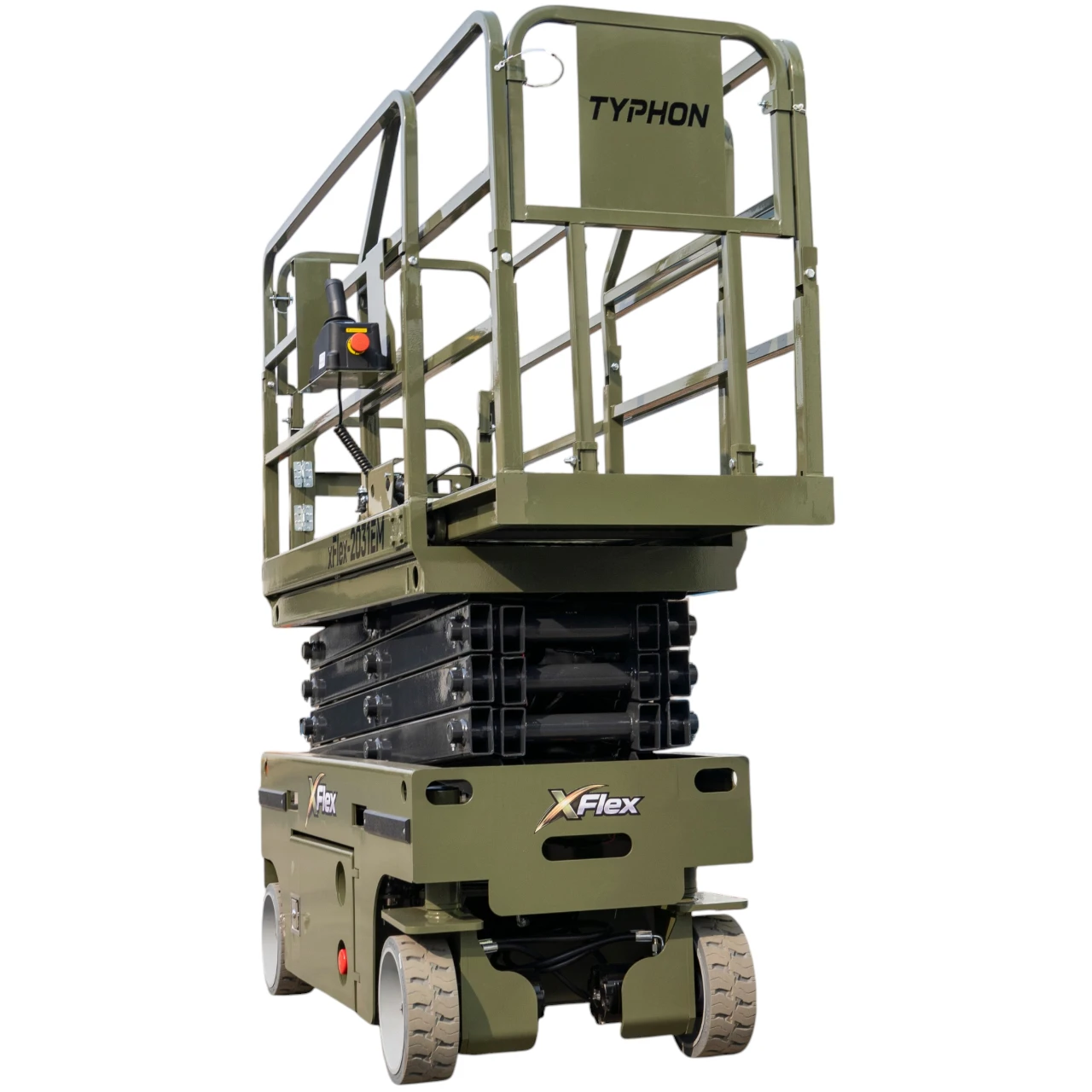 TYPHON xFLEX-2031EM 1.2 Ton Electric Mini Scissor Lift with 20ft Max Platform Height and 19.7" Platform Extend