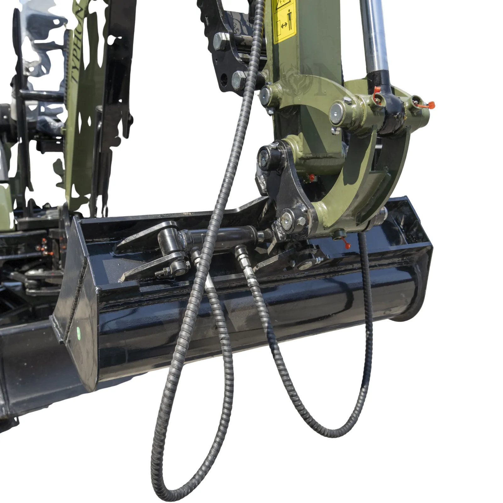 800mm Tilting Bucket Attachment Hydraulic Digging Bucket USA for TERROR XXV and other 2.1-3 Ton Mini Excavators