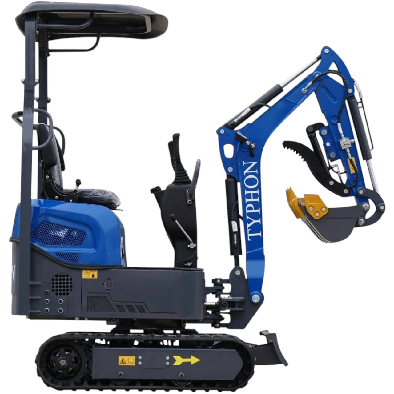 TYPHON TERROR XI STORM Mini Excavator – 1.1 Ton Trench Digger with Boom Swing, Hydraulic Thumb Clip, Bucket USA