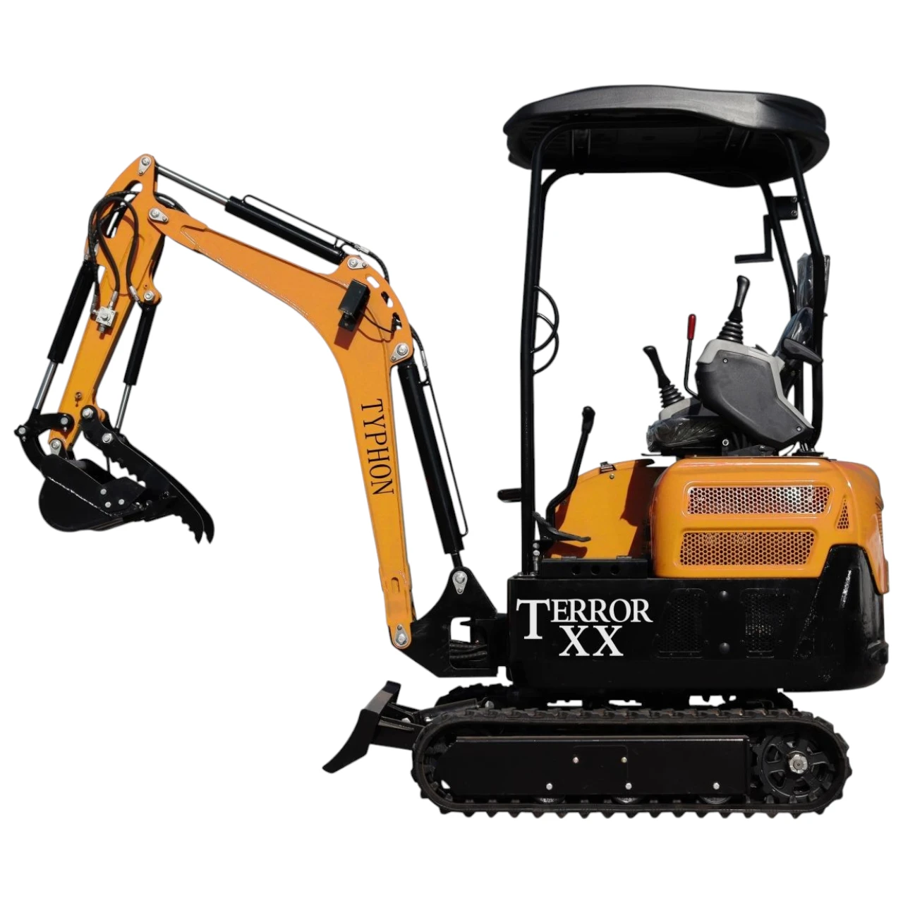 2025 4,000 lb TYPHON TERROR XX Mini Excavator Rubber Track with Kubota D902 Diesel Engine USA