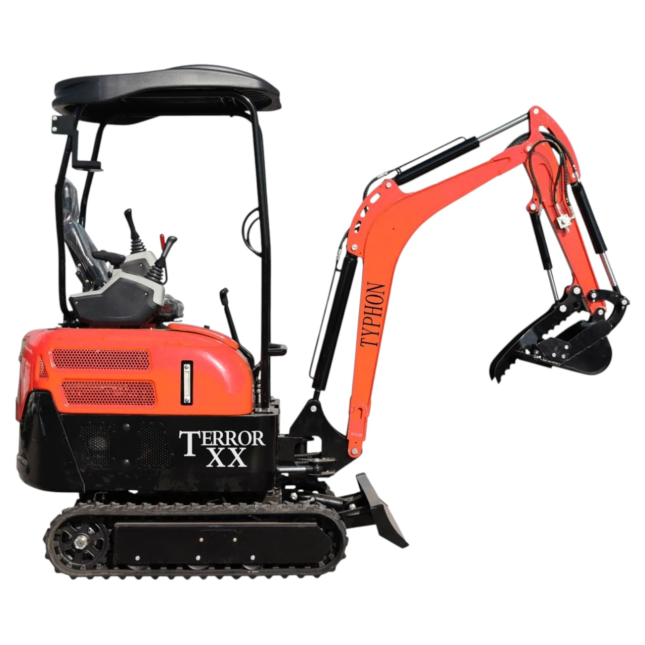 2025 4,000 lb TYPHON TERROR XX Mini Excavator Rubber Track with Kubota D902 Diesel Engine USA