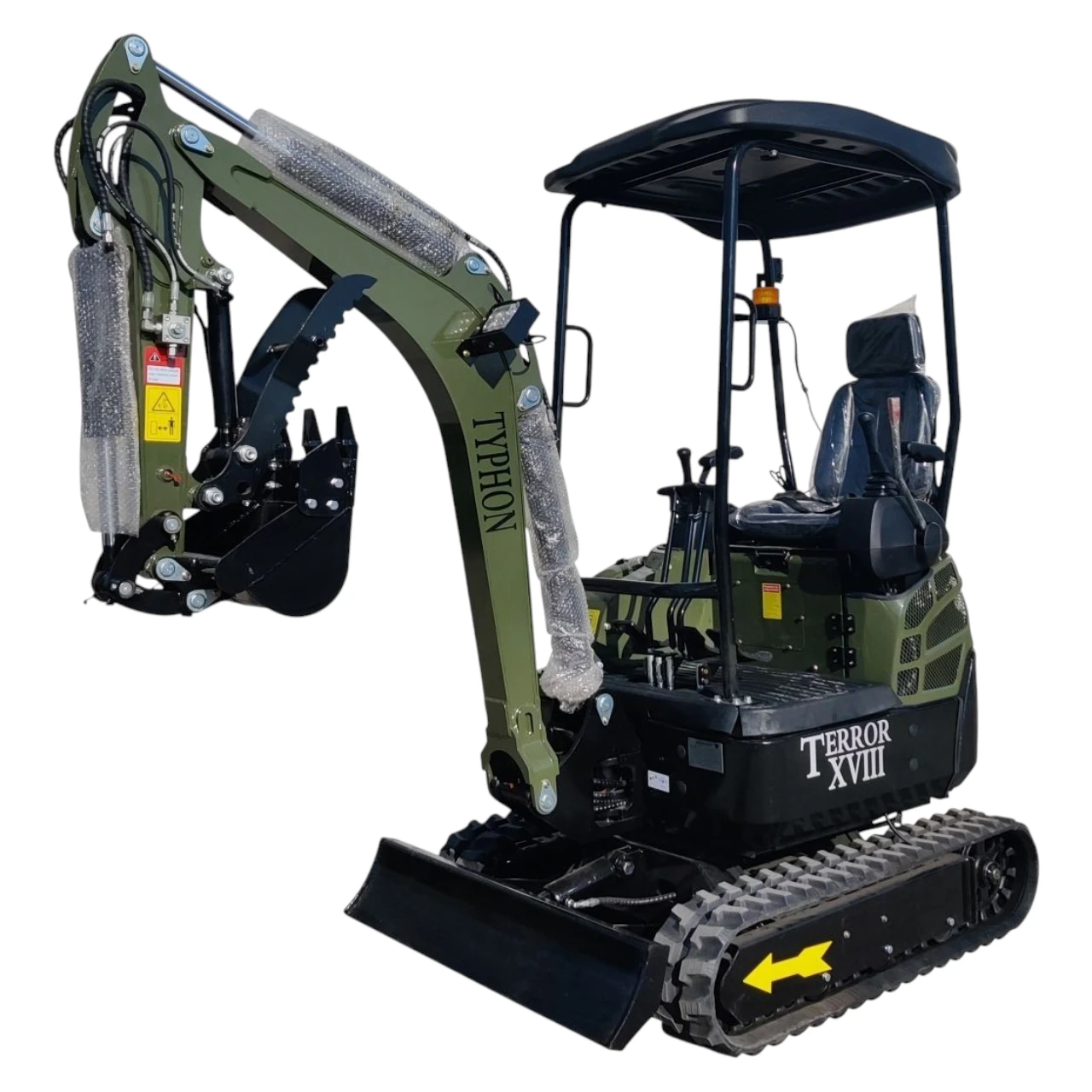 2025 4,000 lb TYPHON TERROR XVIII Mini Excavator Rubber Track with Kubota Diesel Engine USA