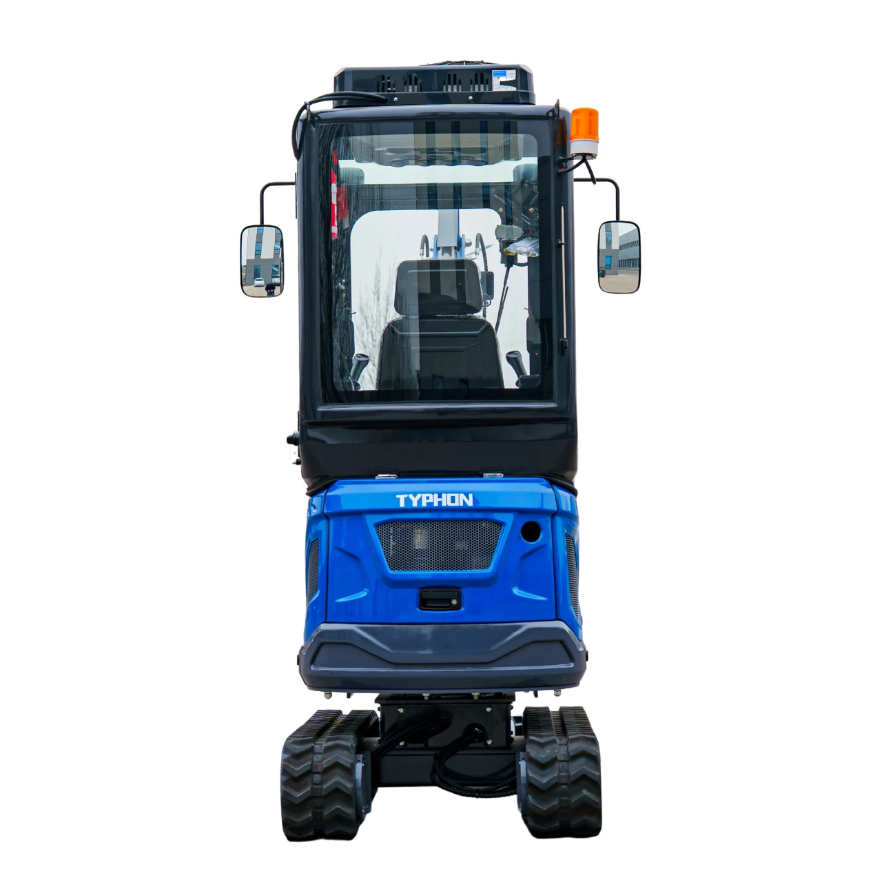 TYPHON TERROR XIX Prestige AC/Heater Cabin Mini Excavator 4200lbs 20.4 HP Kubota D902 with Boom Swing, Retractable Tracks