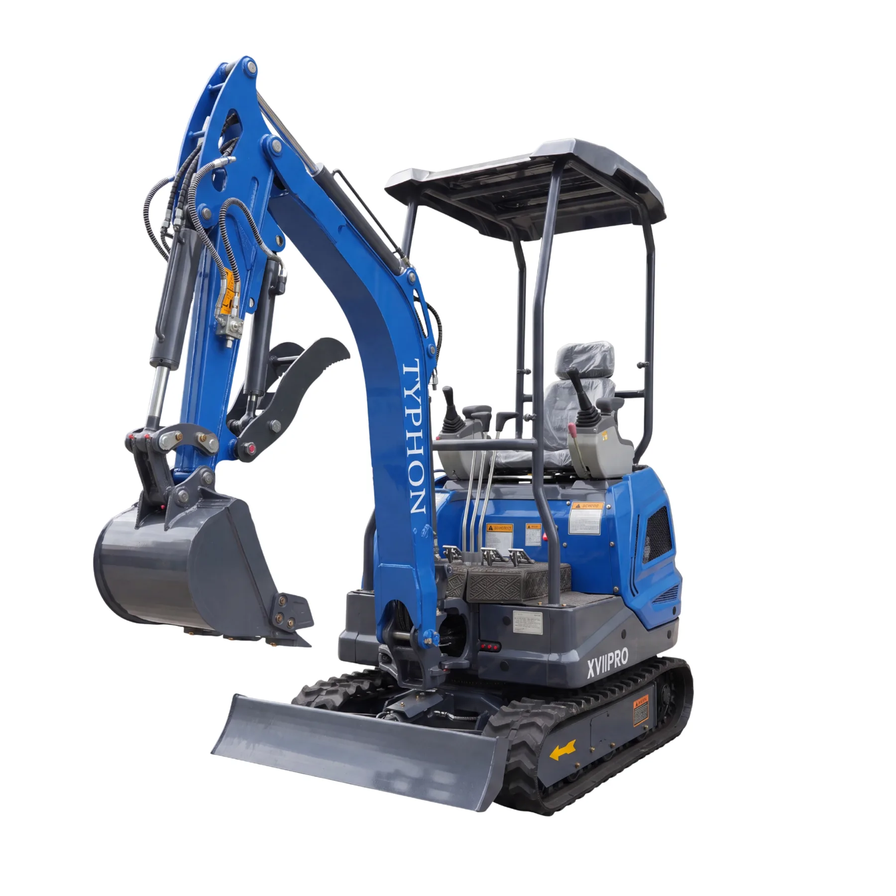 New TYPHON TERROR XVII PRO 3800 lb Mini Excavator – Kubota Diesel, Premium Hydraulics, 14kN Dig Force, Boom Swing