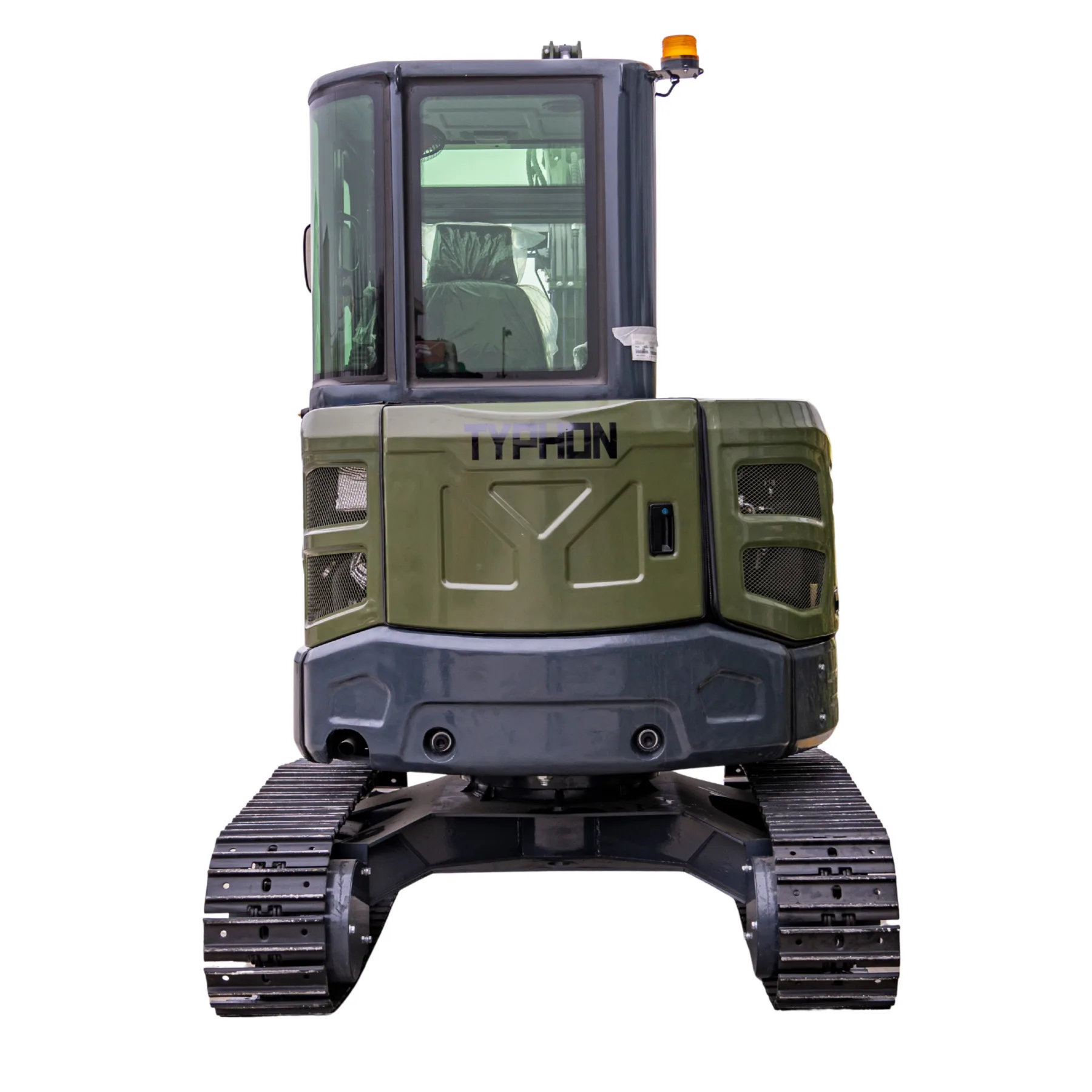 TYPHON KUVUO 4.0 four ton cabin mini excavator w Kubota D1703 Diesel engine Metal Tracks, Boom Swing, AC Heater, Hydraulic Control