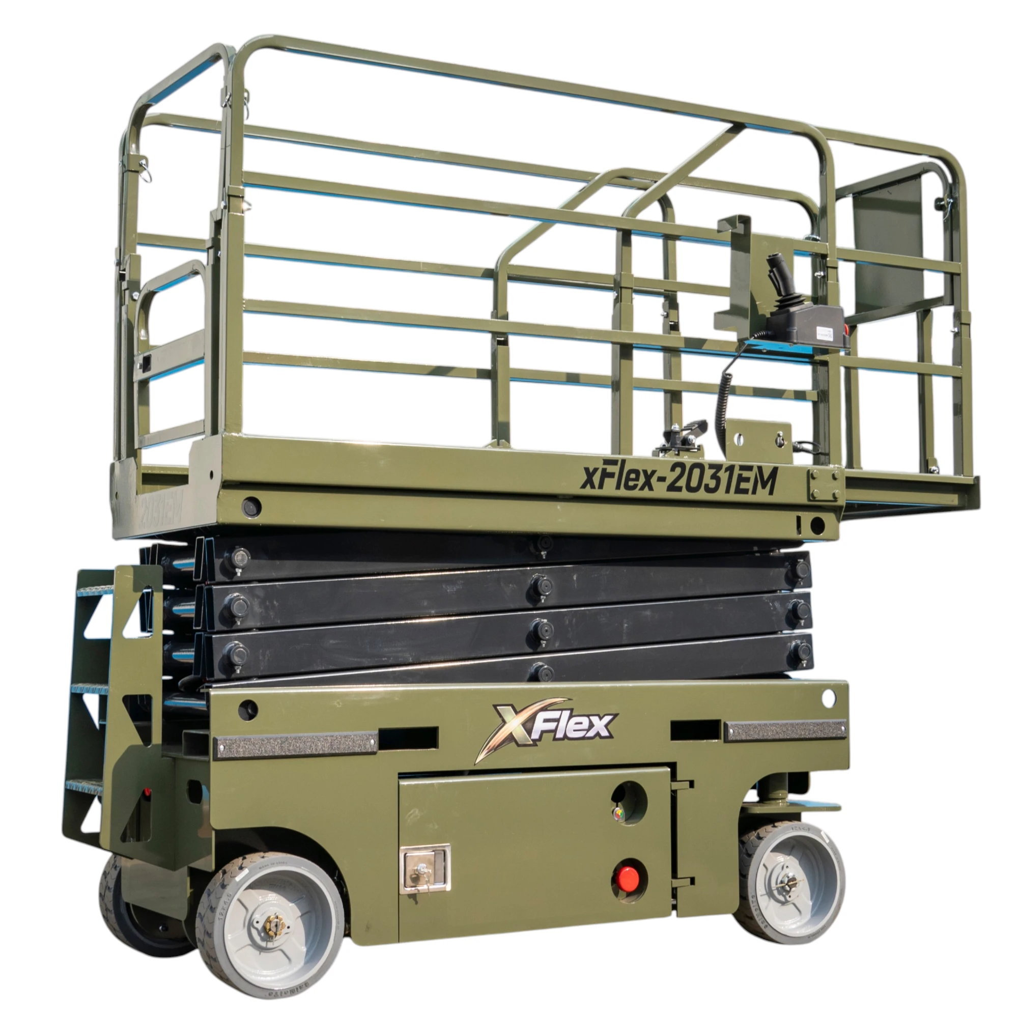 TYPHON xFLEX-2031EM 1.2 Ton Electric Mini Scissor Lift with 20ft Max Platform Height and 19.7" Platform Extend