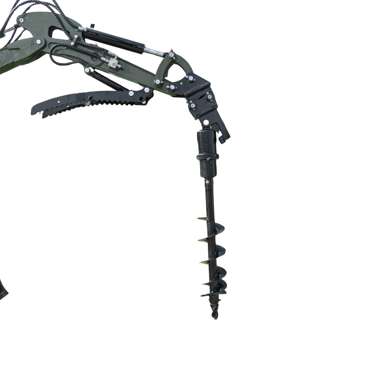 Auger Attachment 7.9in Auger Bit Earth Drilling USA for TERROR XXV and other 2.1-3 Ton Mini Excavators