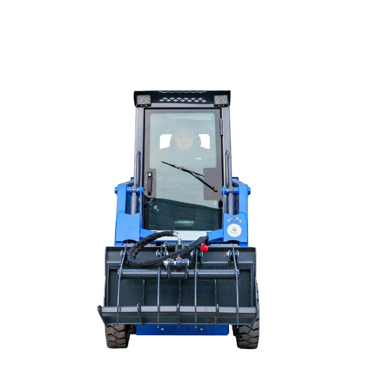 Hydraulic Wood Grabber Attachment Mini Skid Steer TYPHON STOMP X1300 & STOMP 509
