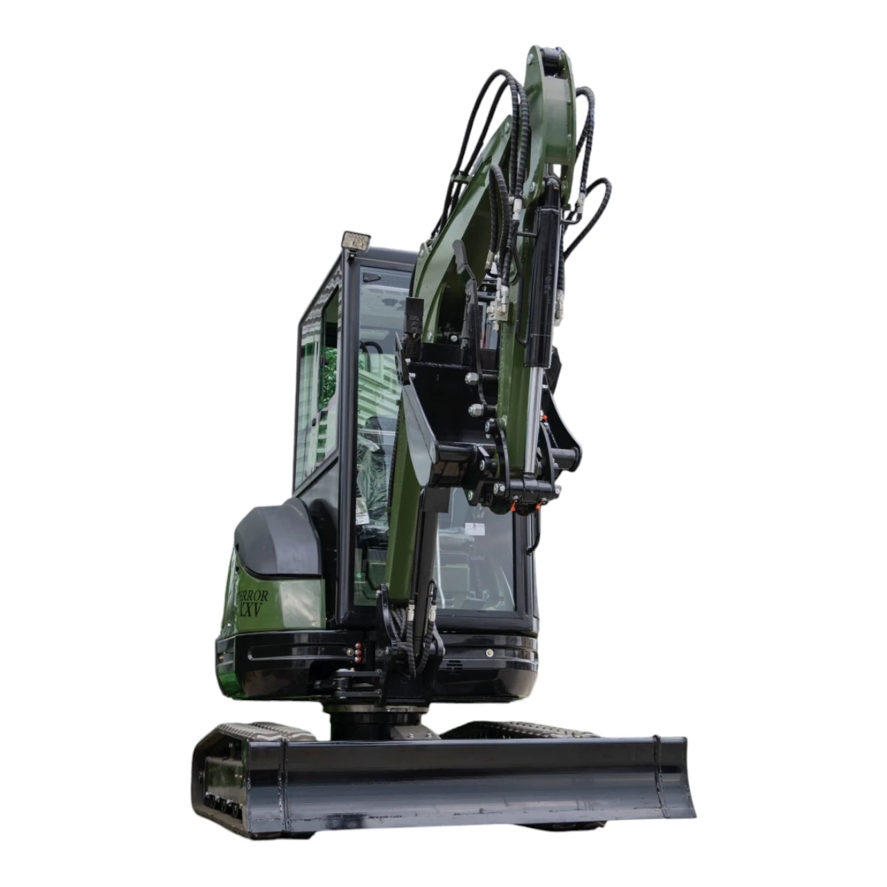 TYPHON TERROR XXV Diesel Mini Excavator 2.7 Ton, 25.1 hp Kubota D1105 RetractableTracks, AC Cabin
