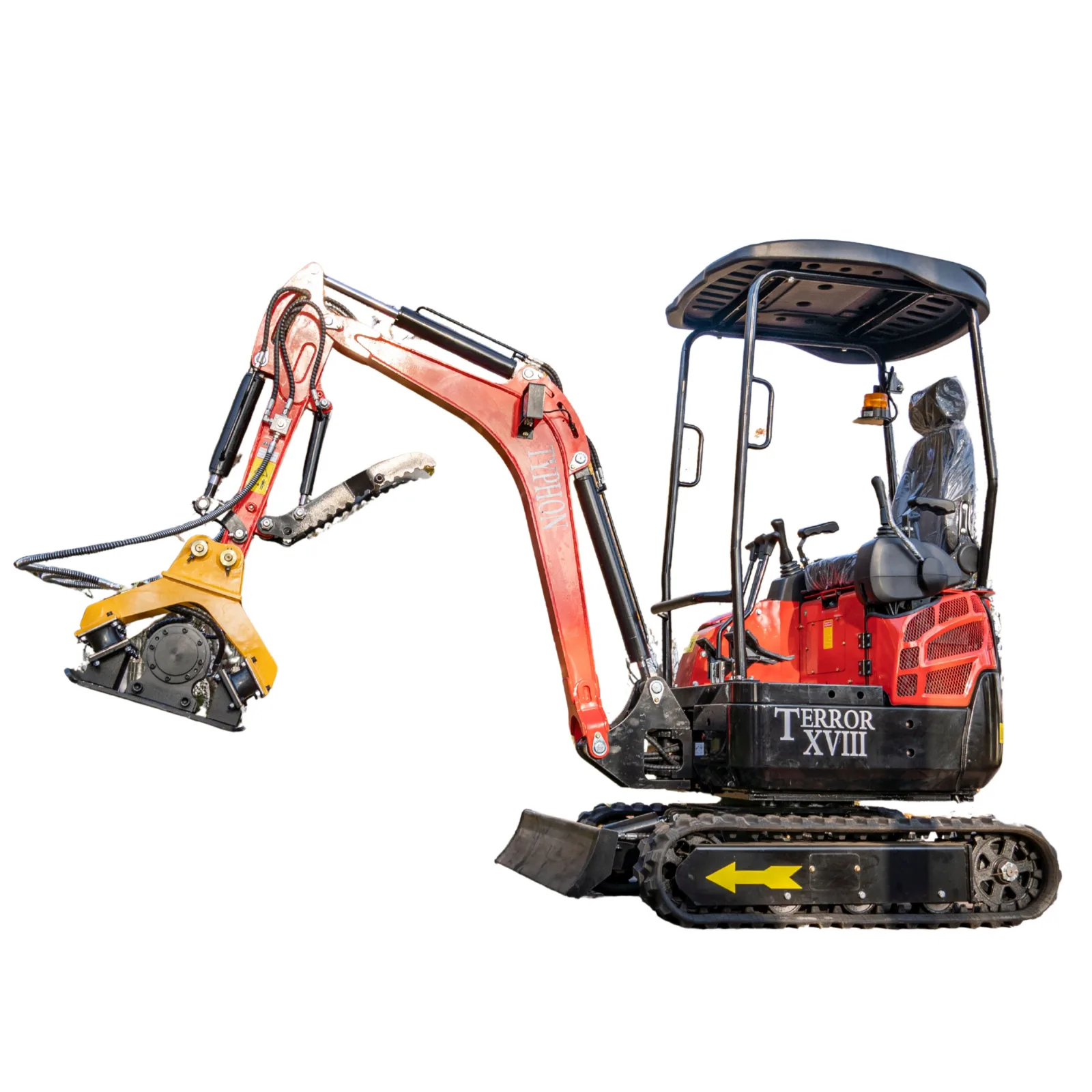 TYPHON Compatible Hydraulic Plate Compactor Attachment for Mini Excavators 1 Ton to 2 Ton