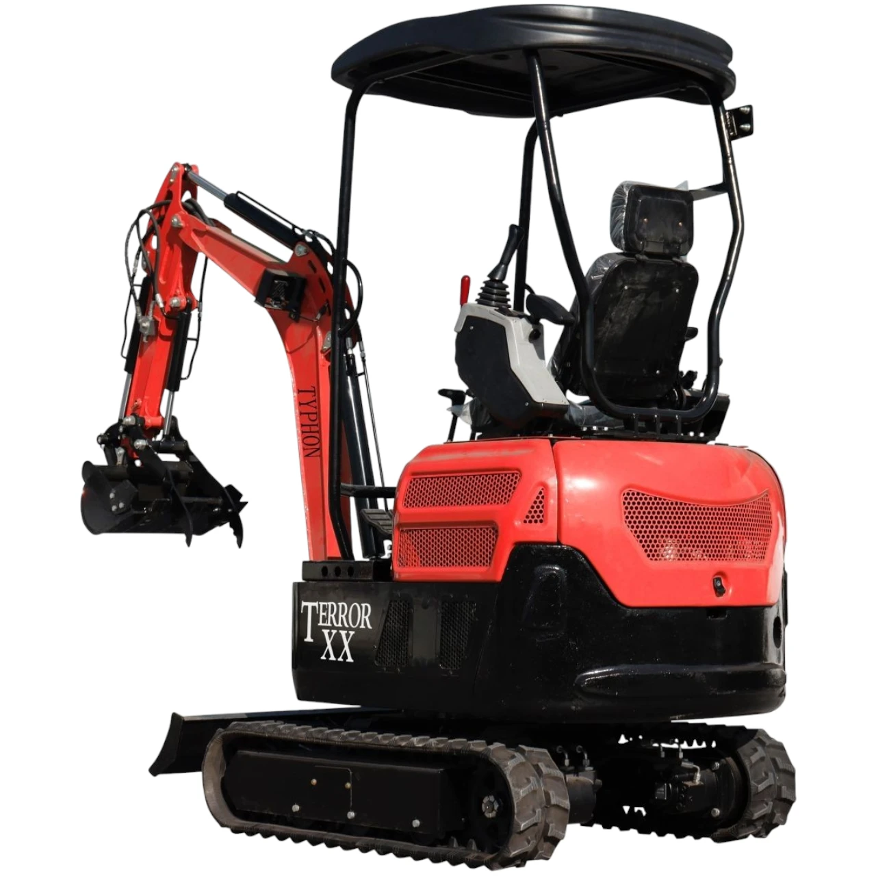 2025 4,000 lb TYPHON TERROR XX Mini Excavator Rubber Track with Kubota D902 Diesel Engine USA