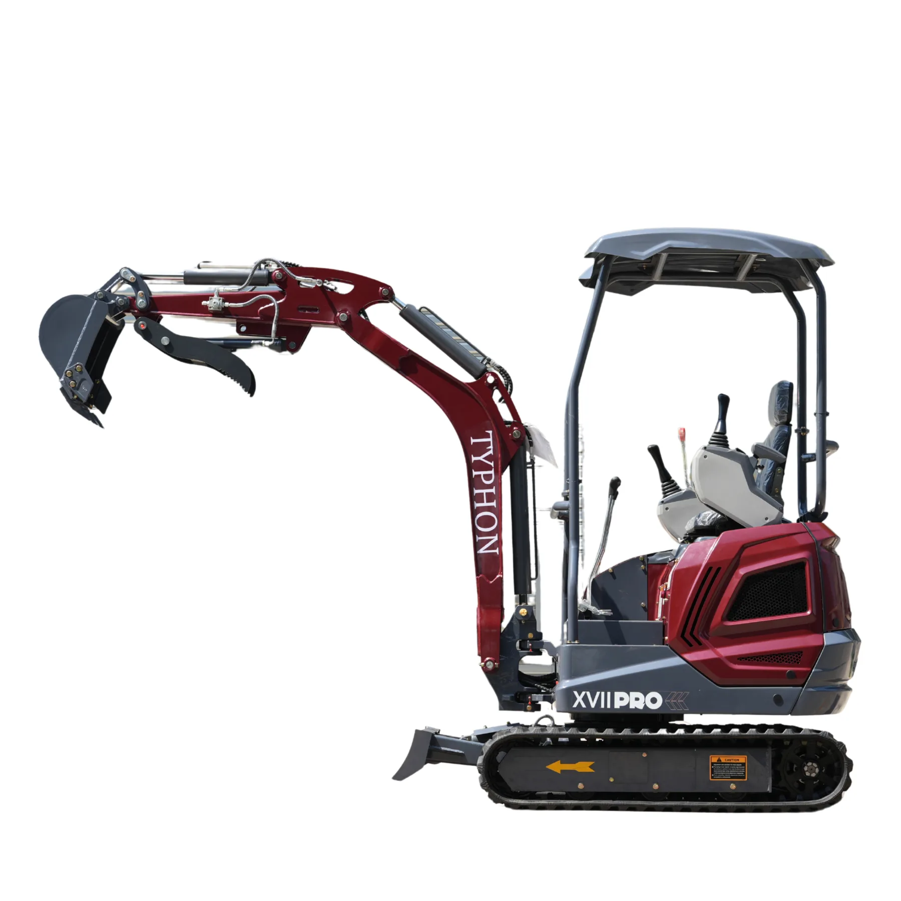 TYPHON TERROR XVII PRO 3800 lbs Mini Excavator Kubota Diesel, Hydraulic Thumb, Dozer Blade & Boom Swing