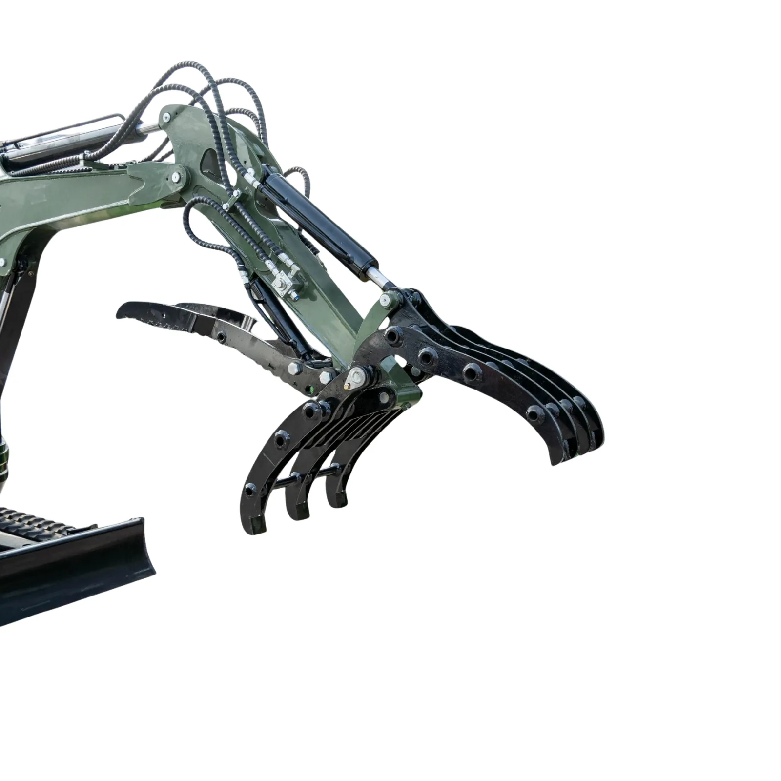 Compact Grapple Attachment for TERROR XXV and other 2.1-3 Ton Mini Excavators Wide Opening Wood Grab USA