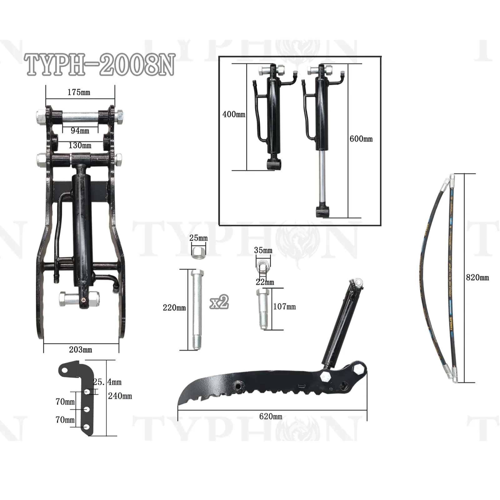 New Generic Attachment Hydraulic Thumb Clip For Mini Excavators