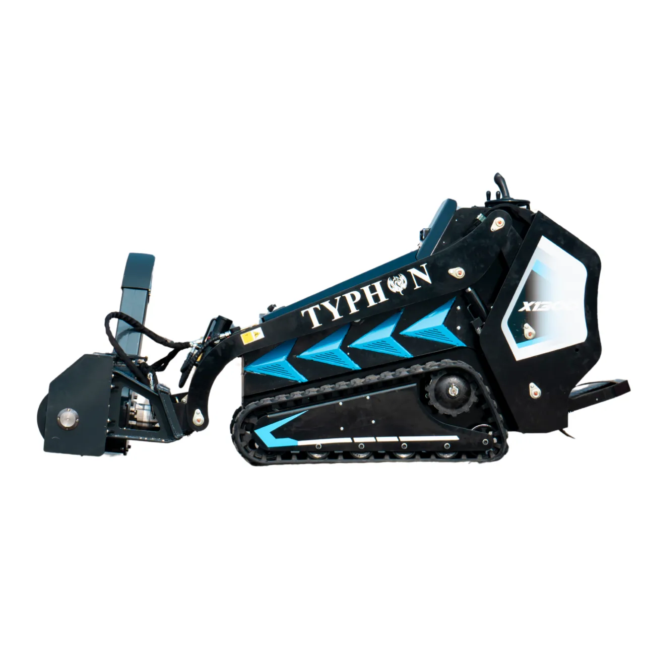 1100mm Hydraulic Snow Blower Attachment for TYPHON STOMP X1300 & STOMP 509 Mini Skid Steers