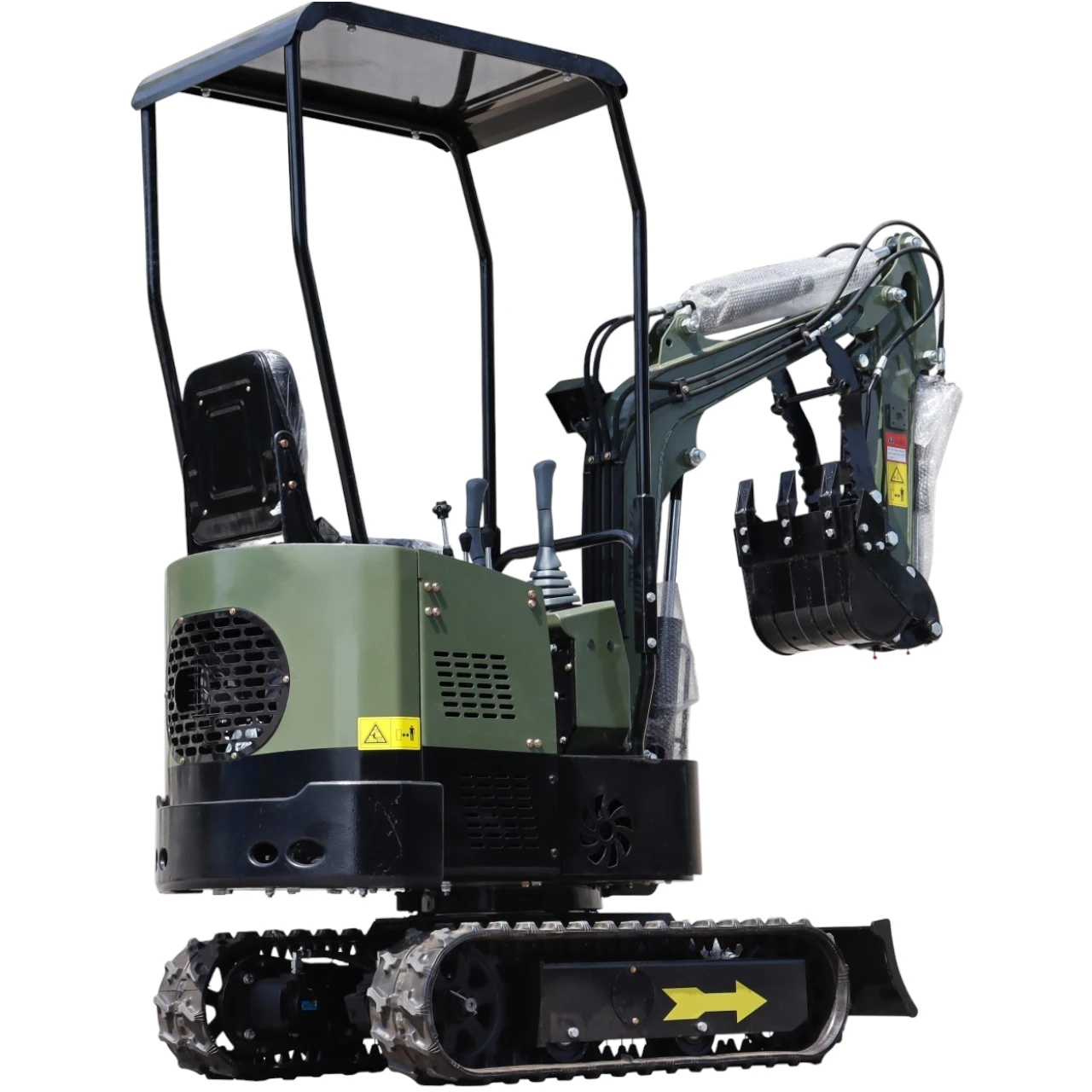 TYPHON TERROR X STORM Mini Excavator – 1 Ton Trench Digger with Canopy, Hydraulic Thumb Clip, Bucket USA
