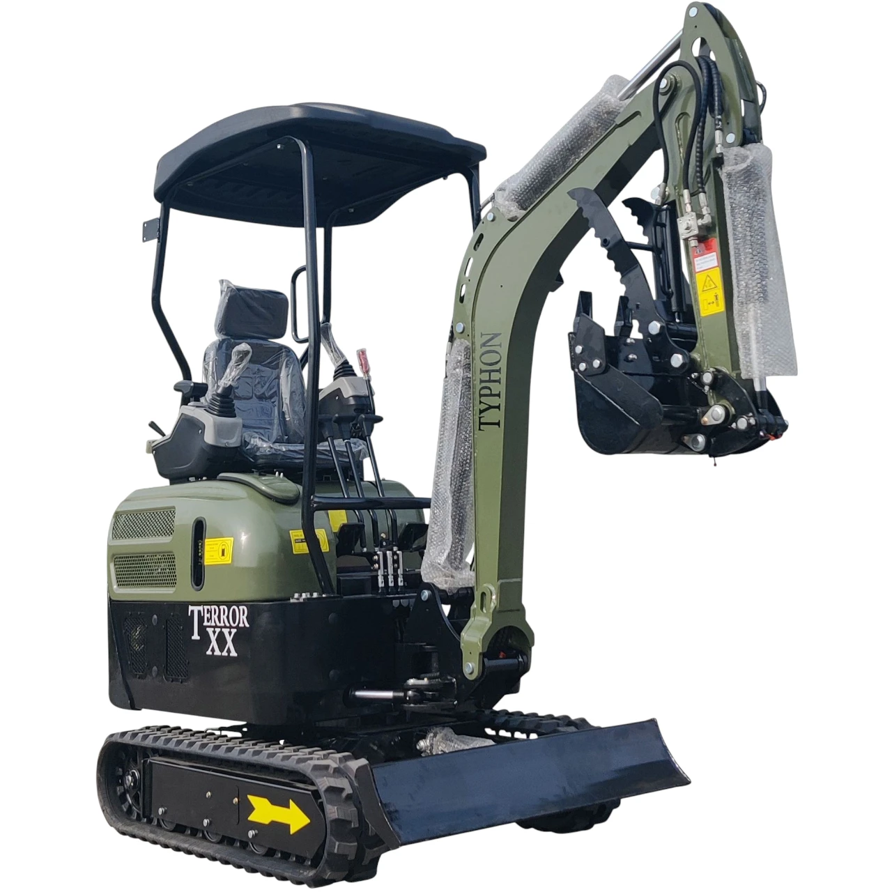 2025 4,000 lb TYPHON TERROR XX Mini Excavator Rubber Track with Kubota D902 Diesel Engine USA