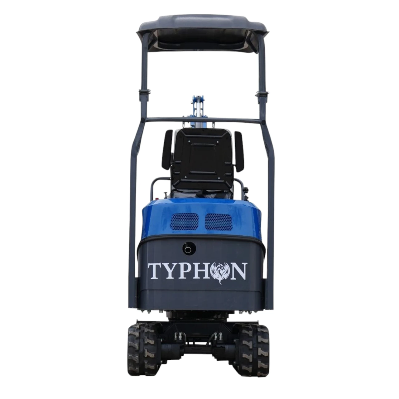 TYPHON TERROR XI STORM Mini Excavator – 1.1 Ton Trench Digger with Boom Swing, Hydraulic Thumb Clip, Bucket USA
