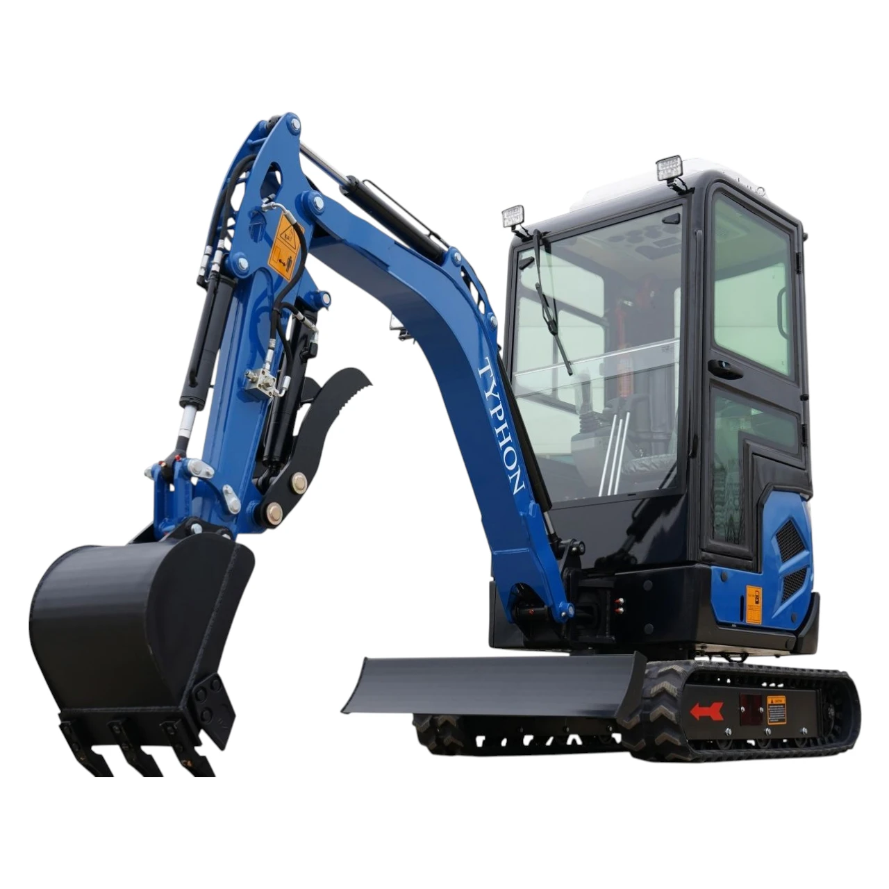 2025 4,000 lb TYPHON TERROR XVII Cabin Mini Excavator Rubber Track with Kubota D902 Diesel Engine USA