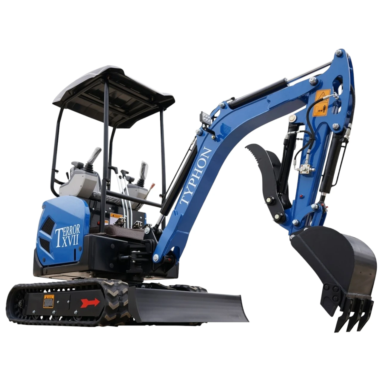 2025 3,800 lb TYPHON TERROR XVII Mini Excavator Rubber Track with Kubota D902 Diesel Engine USA