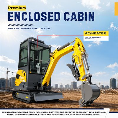 TYPHON TERROR XVII PRO Prestige Edition Mini Excavator 4000LB Kubota D902 Diesel, Enclosed Cab… – product detail image 10