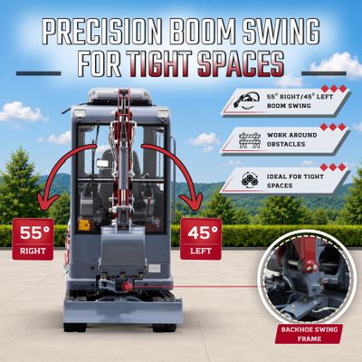 TYPHON TERROR XVII PRO Prestige Edition 4000 lb Enclosed Mini Excavator with Kubota Power &… – product detail image 5