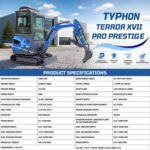 TYPHON TERROR XVII PRO Prestige Edition – Enclosed Mini Excavator with AC, Heater & Ergonomic… – product detail image 2