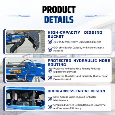 TYPHON TERROR XVII PRO Prestige Edition – Enclosed Mini Excavator with AC, Heater & Ergonomic… – product detail image 8