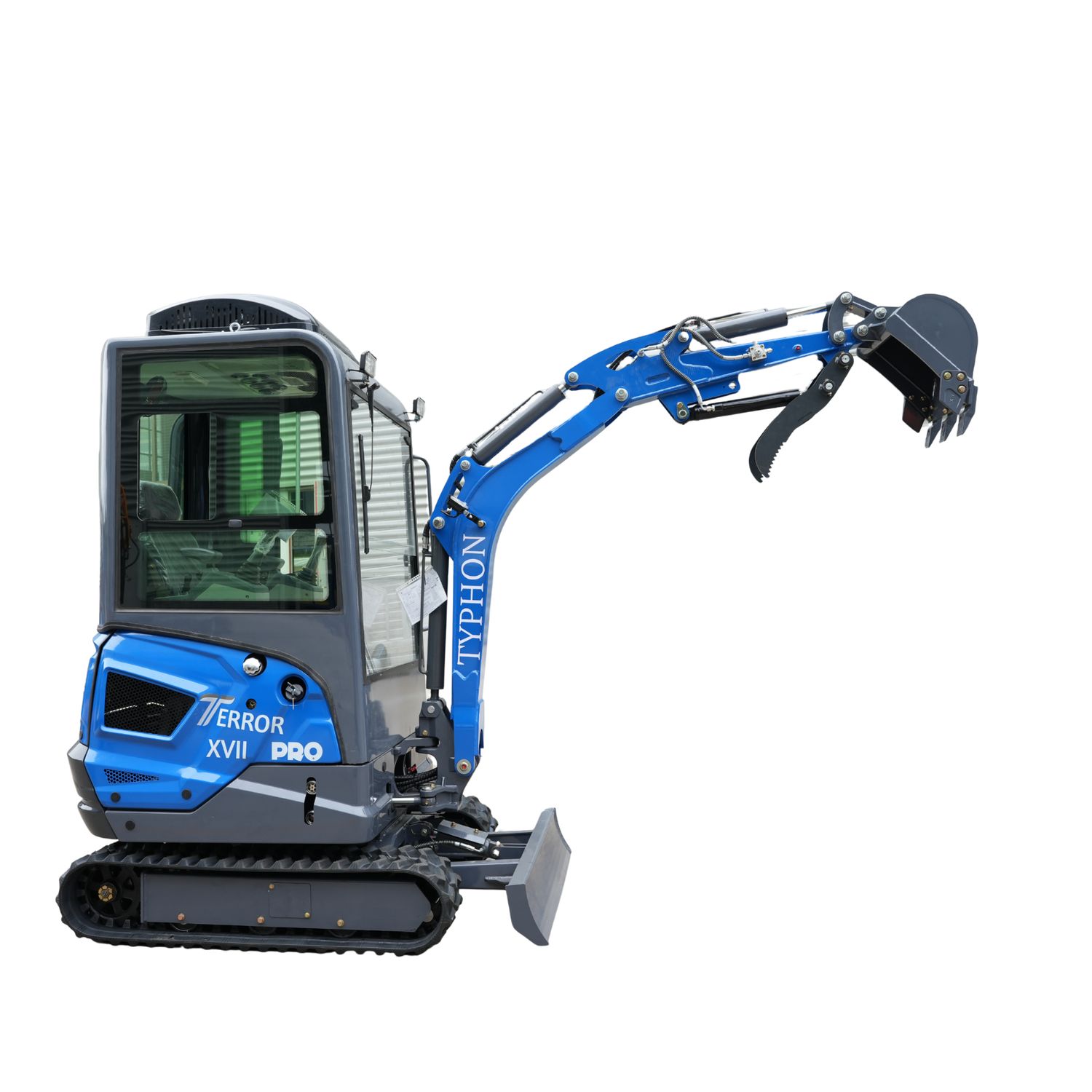 5874802221.jpg TYPHON TERROR XVII PRO Prestige Edition – Enclosed Mini Excavator with AC, Heater & Ergonomic… – main product image