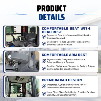 TYPHON TERROR XVII PRO Prestige Edition – Enclosed Mini Excavator with AC, Heater & Ergonomic… – product detail image 7