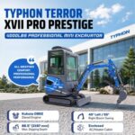 TYPHON TERROR XVII PRO Prestige Edition – Enclosed Mini Excavator with AC, Heater & Ergonomic… – product detail image 10