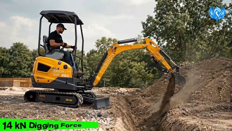 TYPHON TERROR XVII PRO Prestige Edition – Enclosed Mini Excavator with AC, Heater & Ergonomic… – product detail image 33