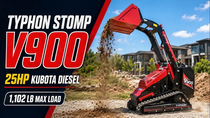 Brand New TYPHON STOMP V900 1.4 Ton Mini Track Loader Featuring Dual Auxiliary Hydraulics & Kubota… – product detail image 38