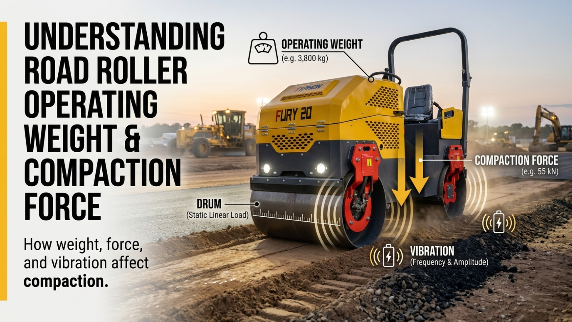 Road Roller Operating Weight & Compaction Force